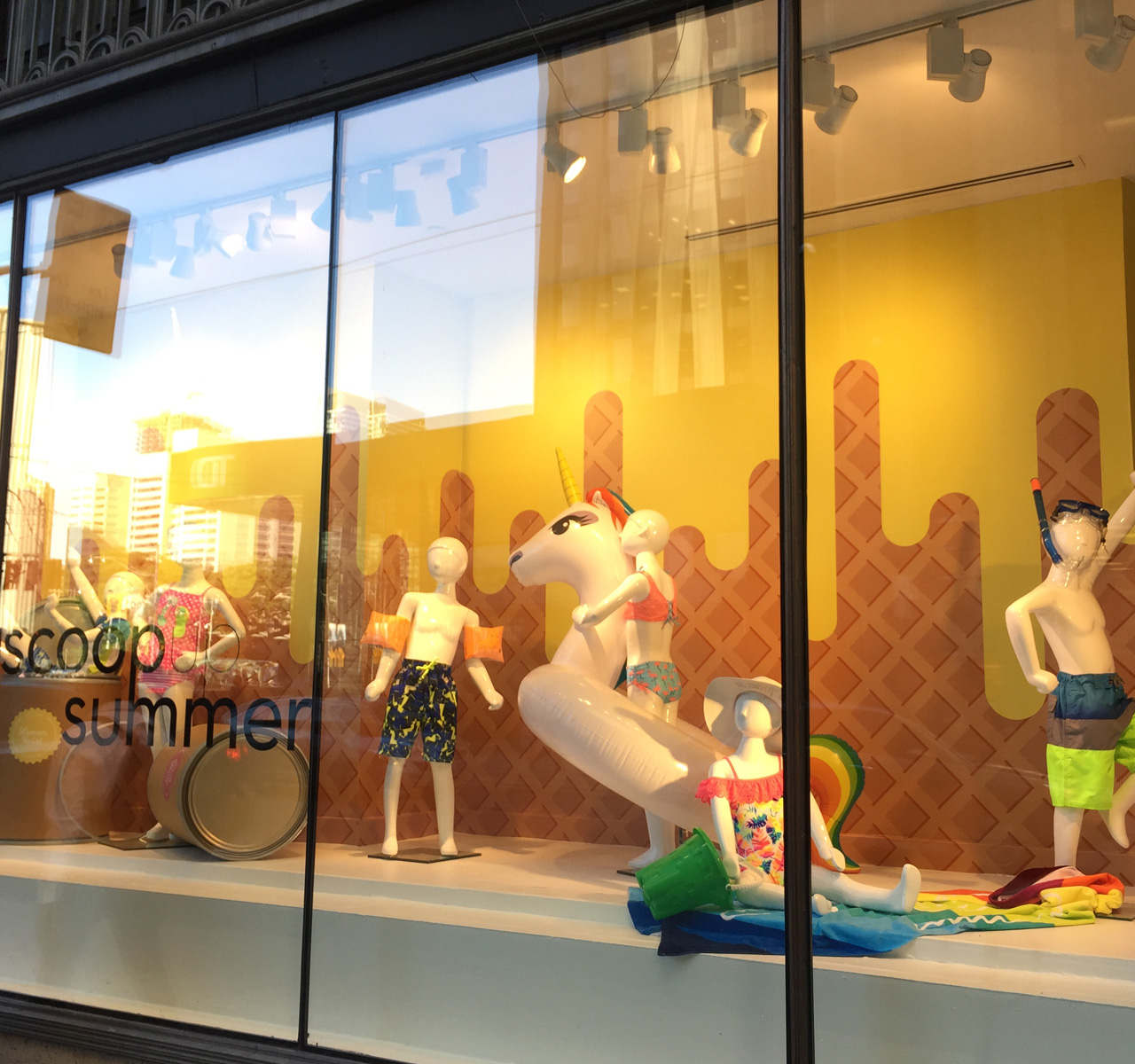Visual Merchandising Retail Window Displays for HBC - Central Station